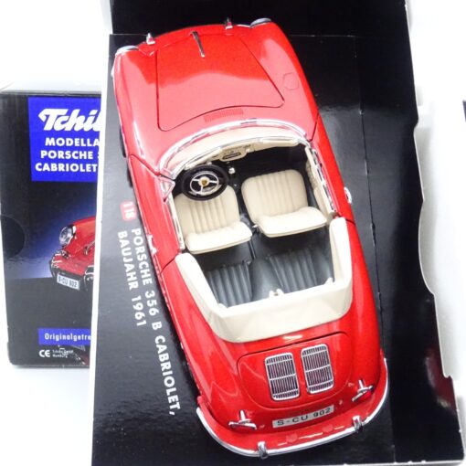 Tchibo / Maisto 1:18 45703 Porsche 356 B Cabriolet (1961) rot in OVP EX6418 – Bild 3