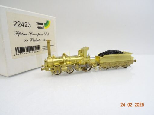 Trix H0 22423 Dampflok Pfälzer-Crampton-Lok Poelnitz Messing in OVP LE8844