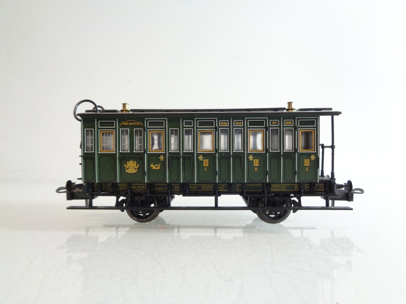 Trix H0 Abteilwagen 3.Kl./Postabt. der K.Bay.Sts.B. BH1014 o.