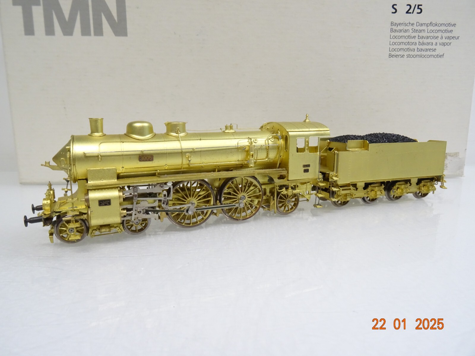 Trix Mangold H0 22497 Dampflok S 2/5 der K.Bay.Sts.B. Messing in OVP LE8465 – Bild 3