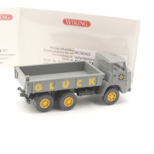 Wiking 1:87 0424 03 Henschel Flachpritschenkipper Glück in OVP RR2743 – Bild 3