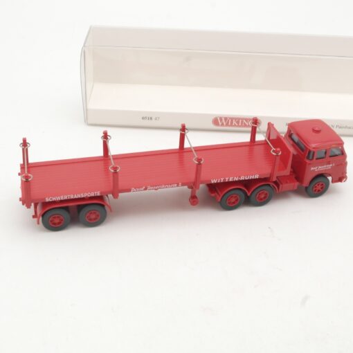 Wiking 1:87 0518 47 MAN Pausbacke Rungensattelzug in OVP RR3400 – Bild 3