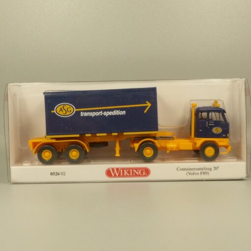 Wiking 1:87 052602 Volvo F89 Containersattelzug 20´ ASG in OVP EX7136 – Bild 4
