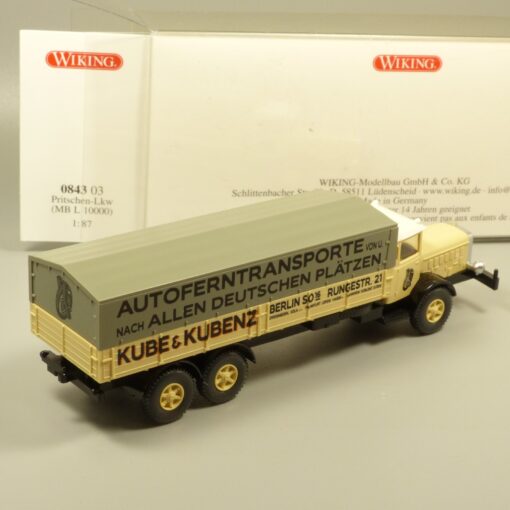 Wiking 1:87 084303 MB L 10000 Pritschen-LKW Kube & Kubenz in OVP EX7157 – Bild 3