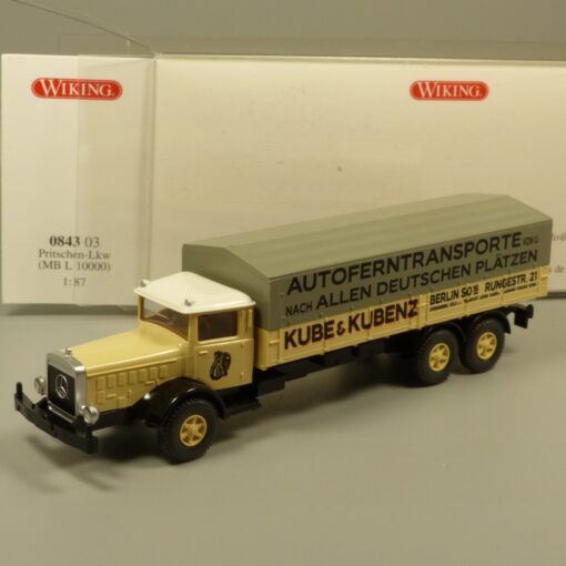 Wiking 1:87 084303 MB L 10000 Pritschen-LKW Kube & Kubenz in OVP EX7157
