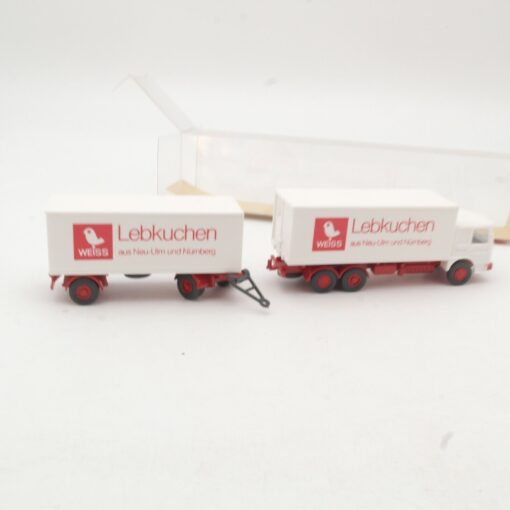 Wiking 1:87 471 MAN Büssing Lastzug WEISS Lebkuchen in OVP RR172 – Bild 3
