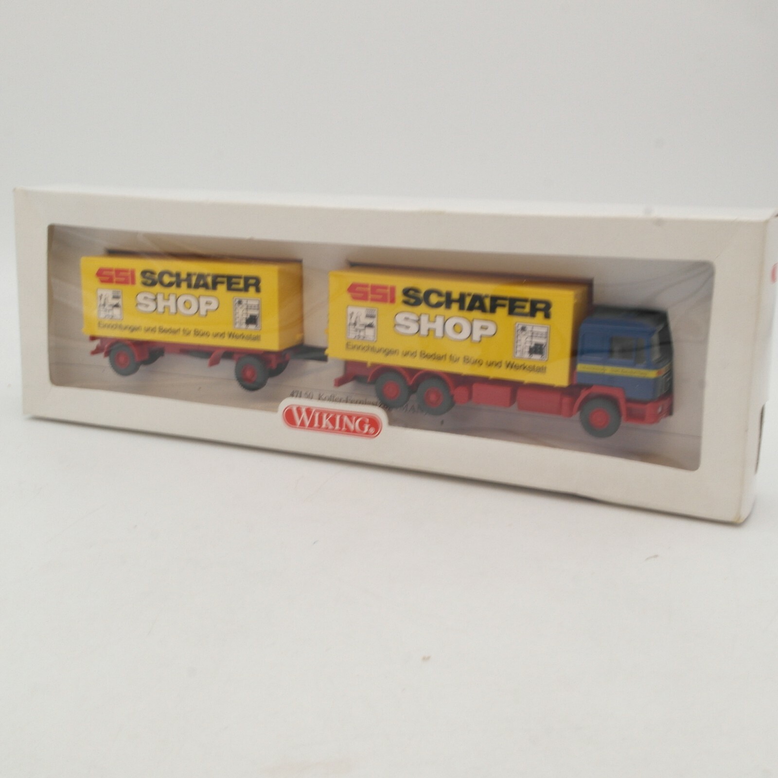 Wiking 1:87 47150 MAN F90 Hängerzug Schäfer Shop SSI in OVP RA3618