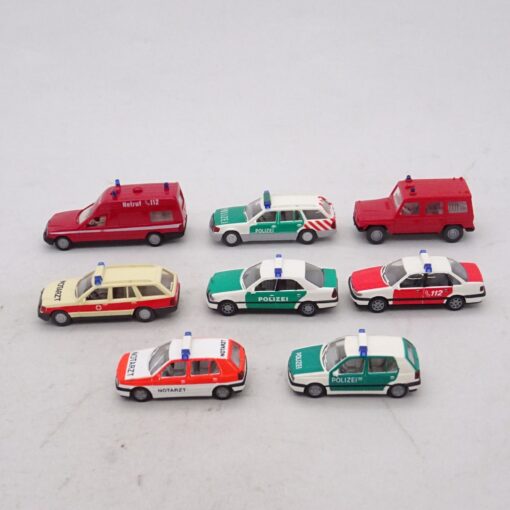 Wiking 1:87 8er-Pack diverse Einsatzfahrzeuge in Tüte siehe Bilder o. EX6999