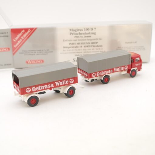 Wiking 1:87 PMS 204666 Magirus 100 D 7 Gebrasa Wolle neuwertig in OVP RG8291 – Bild 3