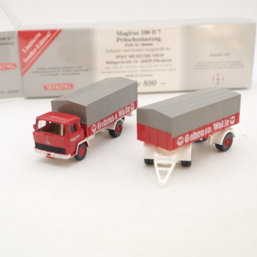 Wiking 1:87 PMS 204666 Magirus 100 D 7 Gebrasa Wolle neuwertig in OVP RG8291