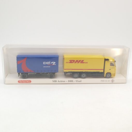 Wiking 1:87 PMS 82-20 MB Actros Lastzug DHL / Exel neuwertig in OVP RG8556 – Bild 3