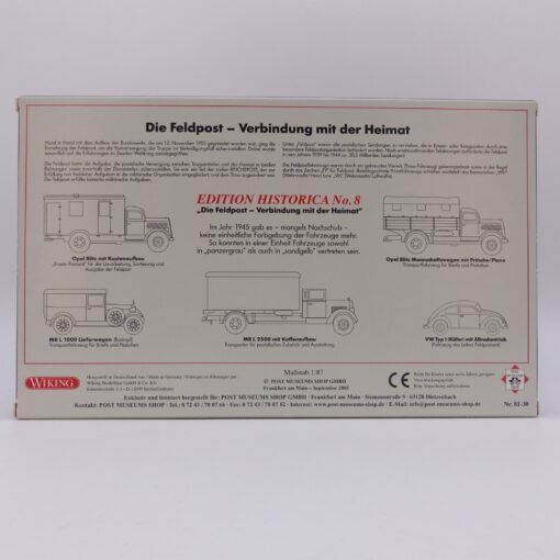 Wiking 1:87 Set PMS 81-30 Edition Historica No. 8 Die Feldpost in OVP EX6428 – Bild 3