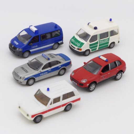 5er Pack 1:87 diverse Einsatzwagen verschiedener Hersteller in Tüte o. EX4437