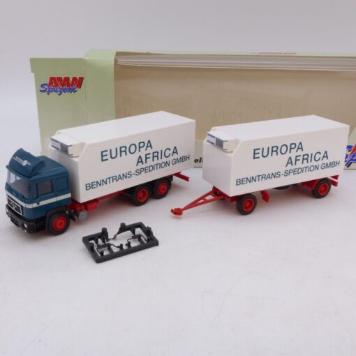 AWM / AMW 1:87 Nr.: 60064 MAN F90 Hängerzug Benntrans, in EVP EB7736