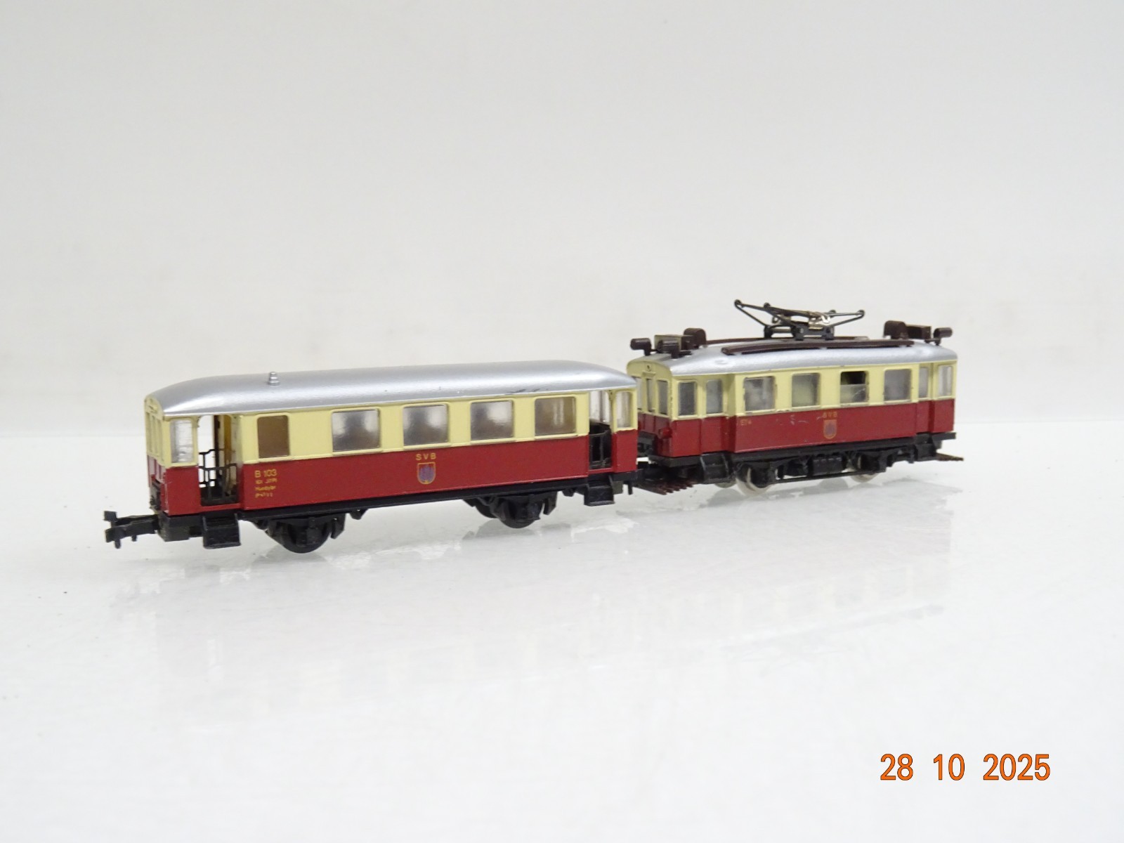 Arnold N 2960 + 2972 Überlandbahn Triebwagen mit Beiwagen der SVB JL3956 o. – Bild 4