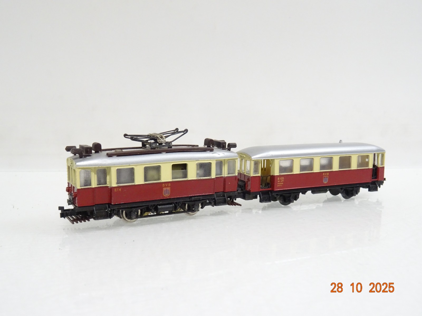 Arnold N 2960 + 2972 Überlandbahn Triebwagen mit Beiwagen der SVB JL3956 o.