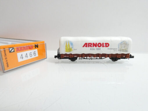 Arnold Spur N 4466 Rungenwagen mit Plane Frohe Weihnachten Köln in OVP AR4618