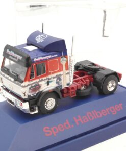 B&S 1:87 Mercedes Benz Zugmaschine Sped. Haßlberger in PC Box RG1860