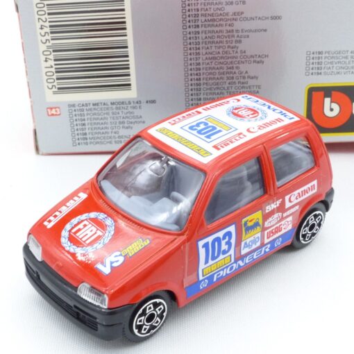 Bburago 1:43 Nr.: 4138 Fiat Cinquencento Rally #103, in OVP EX490