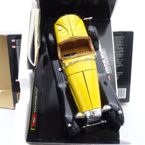 Bburago / Burago 1:18 3008 Alfa Romeo 2300 Spider (1932) gelb in OVP EX6521 – Bild 3