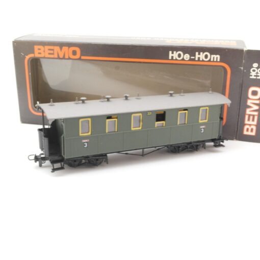 Bemo H0e 3408 Personenwagen 3. Klasse KBI in OVP QR3738 – Bild 3