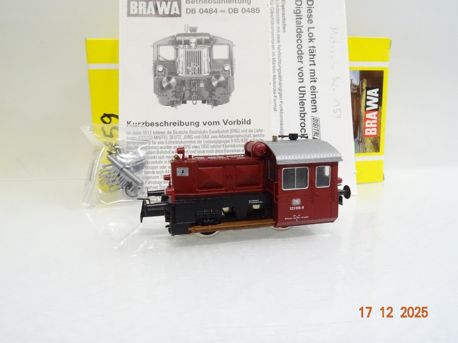 Brawa H0 0478 AC Diesellok Köf II BR 323 906-8 der DB Digital in OVP JL5166