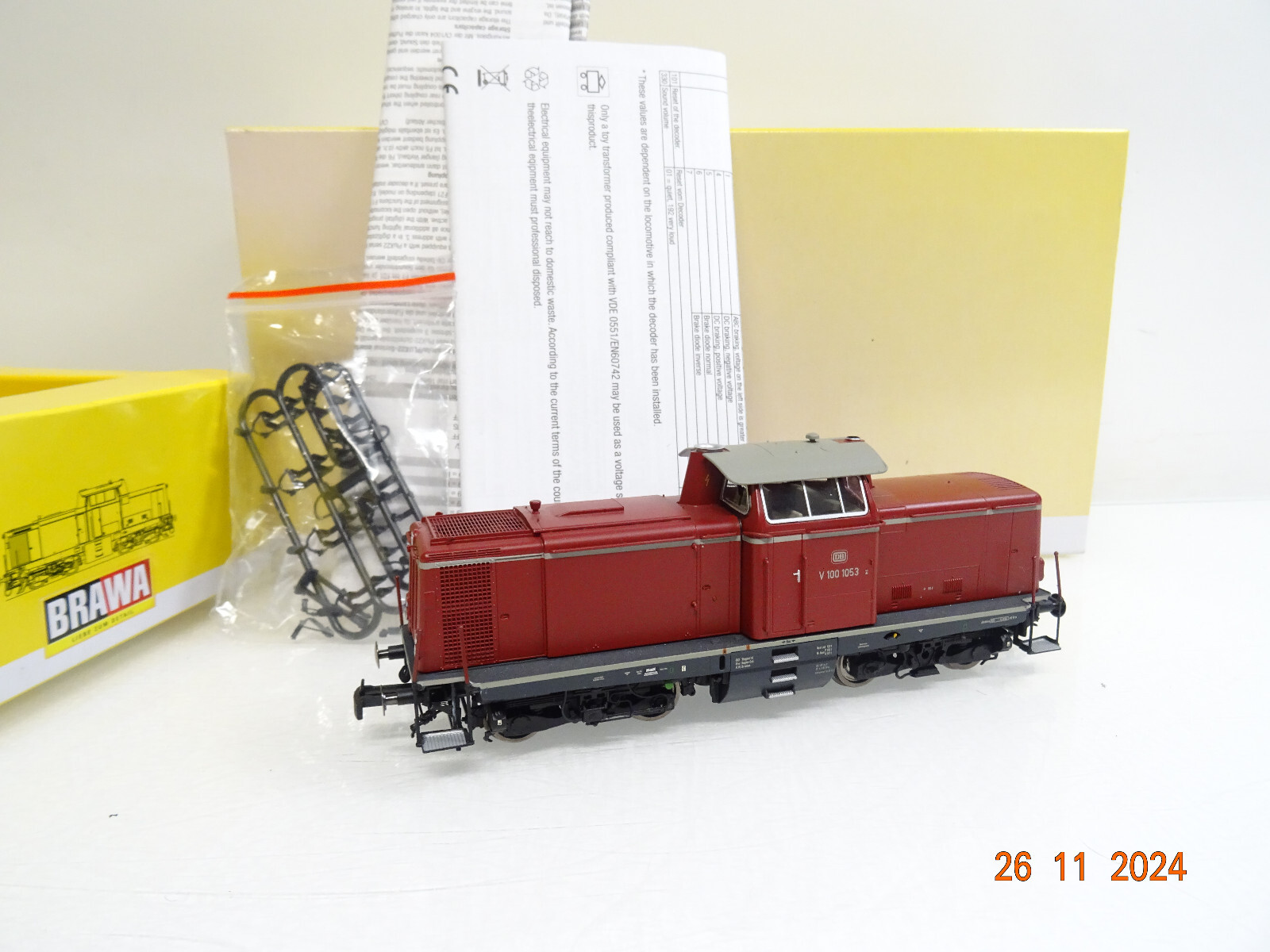 Brawa H0 42802 Diesellok V 100 1053 der DB Digital Sound in OVP LE7551