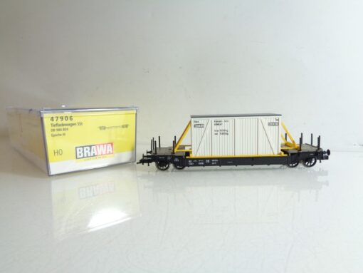 Brawa H0 47906 Tiefladewagen mit Ladung der DB in OVP BH513