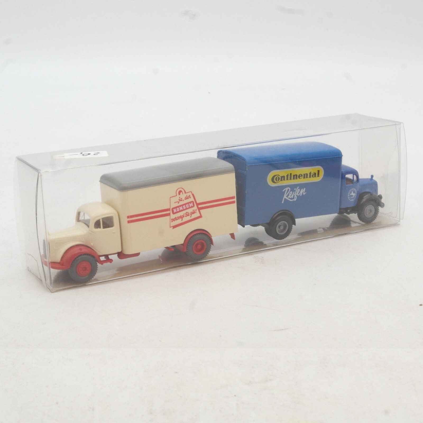 Brekina 1:87 2 Stück MB 311 Koffer LKW Continental + Konsum in EVP RG1877 – Bild 4