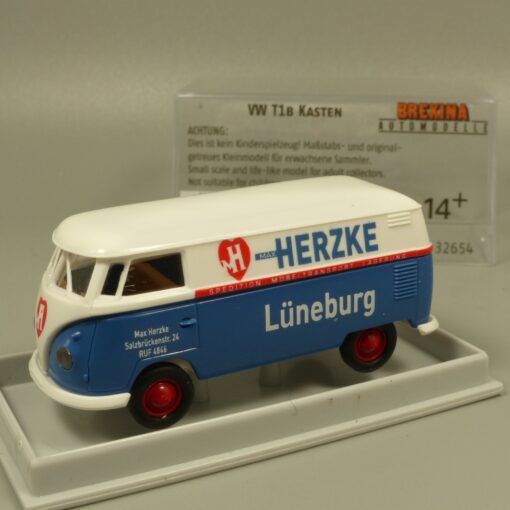 Brekina 1:87 32654 VW T1B Kastenwagen HERZKE in OVP EX7273