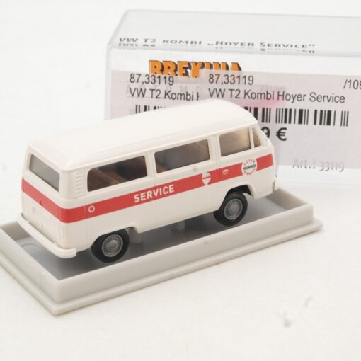 Brekina 1:87 33119 VW T2 Hoyer Service Bus in OVP QR1991 – Bild 3