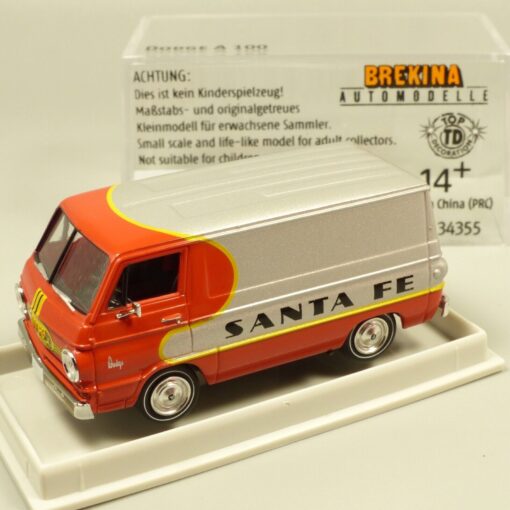Brekina 1:87 34355 Dodge A 100 Kastenwagen SANTA FE in OVP EX5365
