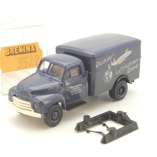 Brekina 1:87 3522 Opel Blitz LKW Kasten Dachser Luftfracht in OVP QR1861