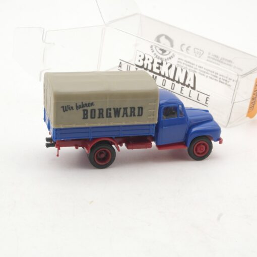 Brekina 1:87 38000 Borgward 1500 Pritsche/Plane in OVP QR9384 – Bild 3
