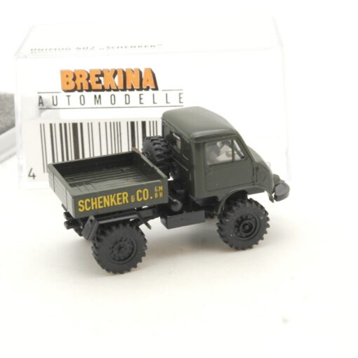 Brekina 1:87 39060 Unimog 402 Pritsche Schenker in OVP QR2084 – Bild 3