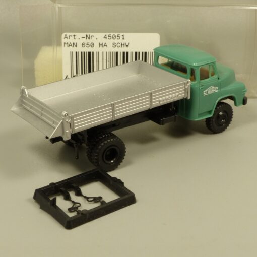 Brekina 1:87 45051 MAN 650 HA Pritschenkipper Schwarz Bau in OVP EX7230 – Bild 3