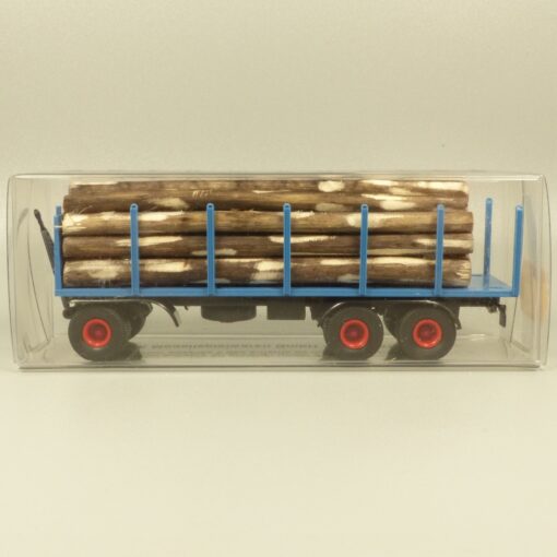 Brekina 1:87 55360 Rungen Anhänger 3-achs mit Langholz in OVP EX7205 – Bild 4