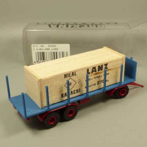 Brekina 1:87 55362 Rungen Anhänger 3-achs Lanz in OVP EX7204 – Bild 3