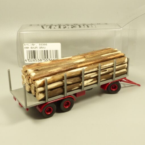 Brekina 1:87 55366 Rungen Anhänger 3-achs Holz Ladegut in OVP EX7460 – Bild 3