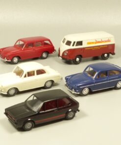 Brekina 1:87 5er-Pack ältere VW Fahrzeugmodelle in Tüte siehe Bilder o. EX5018