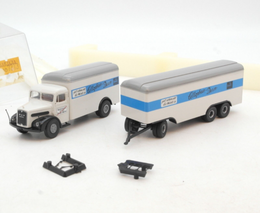 Brekina 1:87 7213 MAN F8 Hängerzug Cellophan Darm in OVP RF9793