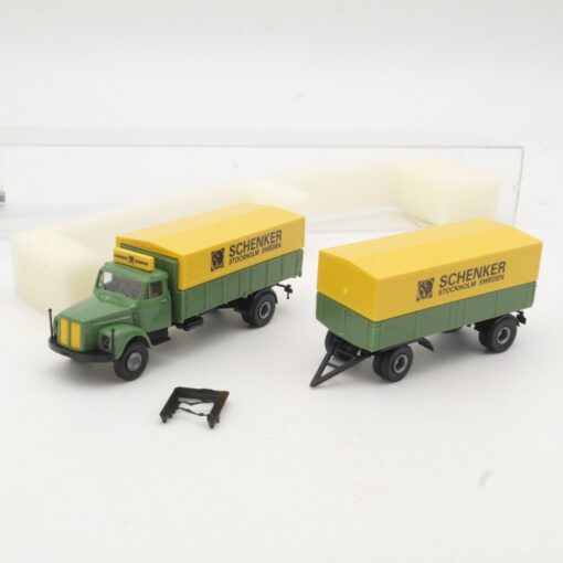 Brekina 1:87 85001 Scania Hängerzug Pritsche/Plane Schenker in OVP RR1113