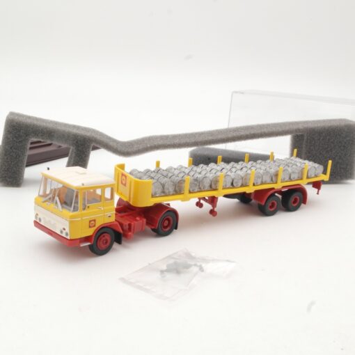Brekina 1:87 85262 DAF FT 2600 Rungen-SZ Shell mit Ladegut in OVP RR849