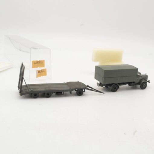 Brekina 1:87 MB L325 Pritsche / Plane mit Anhänger in EVP RR847 – Bild 3