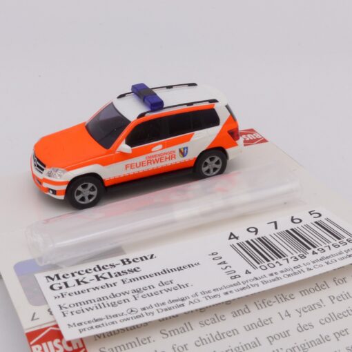 Busch 1:87 49765 Mercedes Benz GLK-Klasse Feuerwehr Emmendingen in OVP EX7327