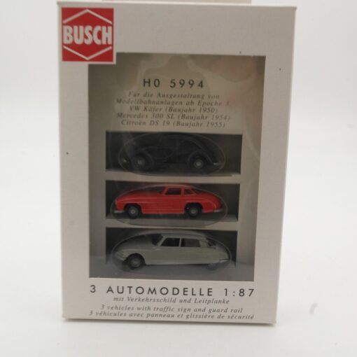 Busch 1:87 5994 3 Automodelle VW Mercedes Cirtoen in OVP QR6379 – Bild 3