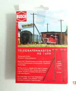 Busch H0 1499 Telegrafenmasten aus Echt Holz siehe Foto in OVP CK4000