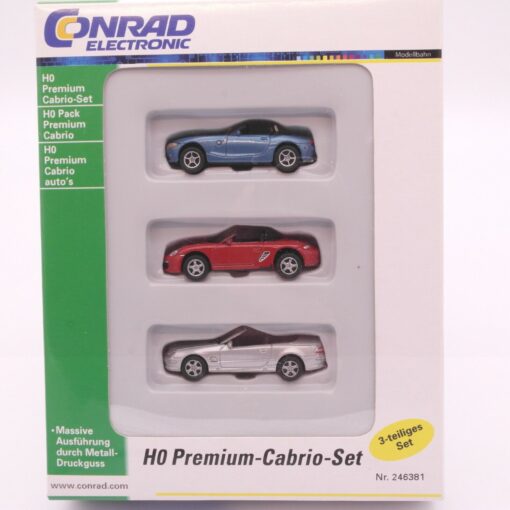 Conrad 1:87 246381 H0 Premium-Cabrio-Set 3-teilig und neuwertig in OVP EZ6935