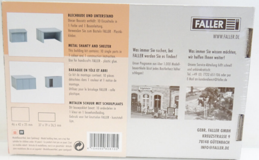 Faller H0 180810 Bausatz Blechbude und Unterstand NEU in OVP C23 – Bild 3