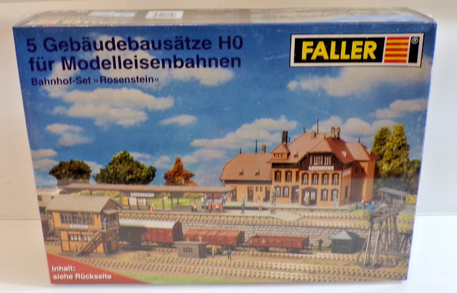 Faller H0 Bahnhof-Set Rosenstein 5 x Gebäude, Bahnsteig, Stellwerk in OVP PK3238